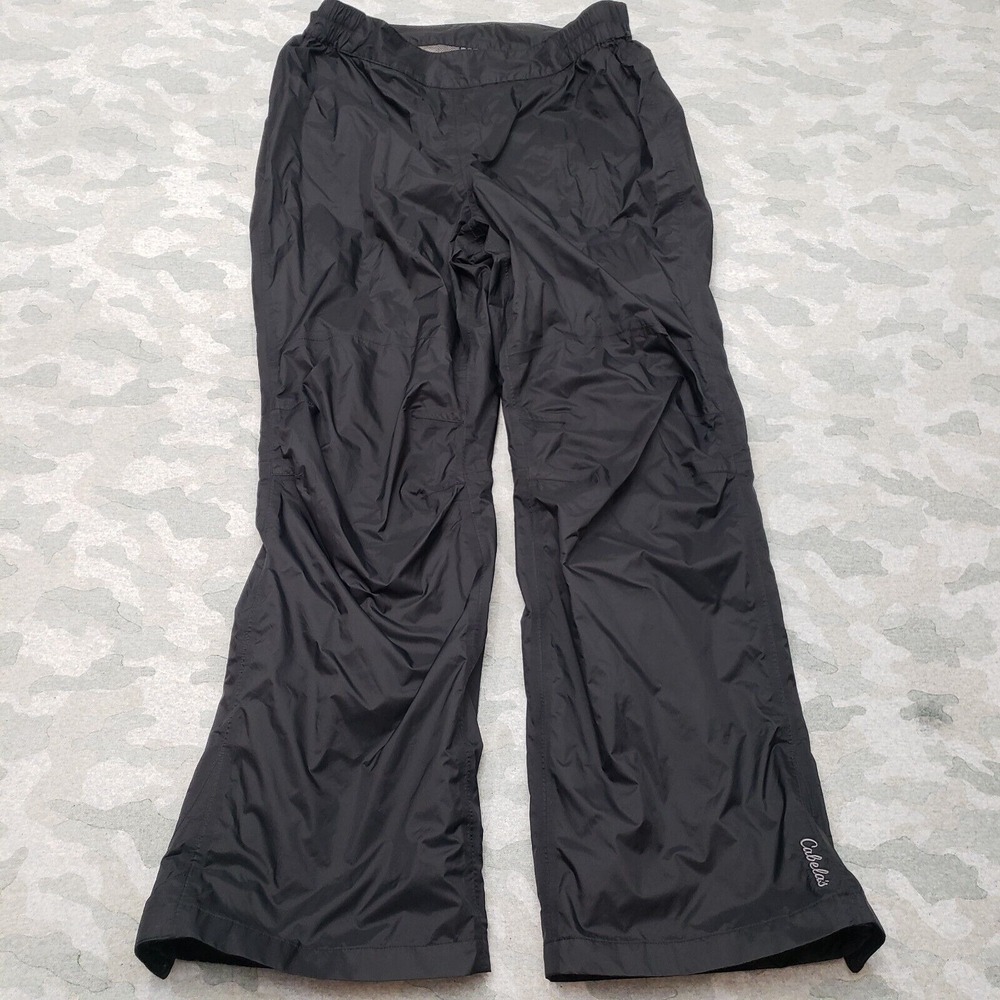 Cabela's‎ Windbreaker Pants Men's XL Black Pull On Lightweight Mesh Lined
